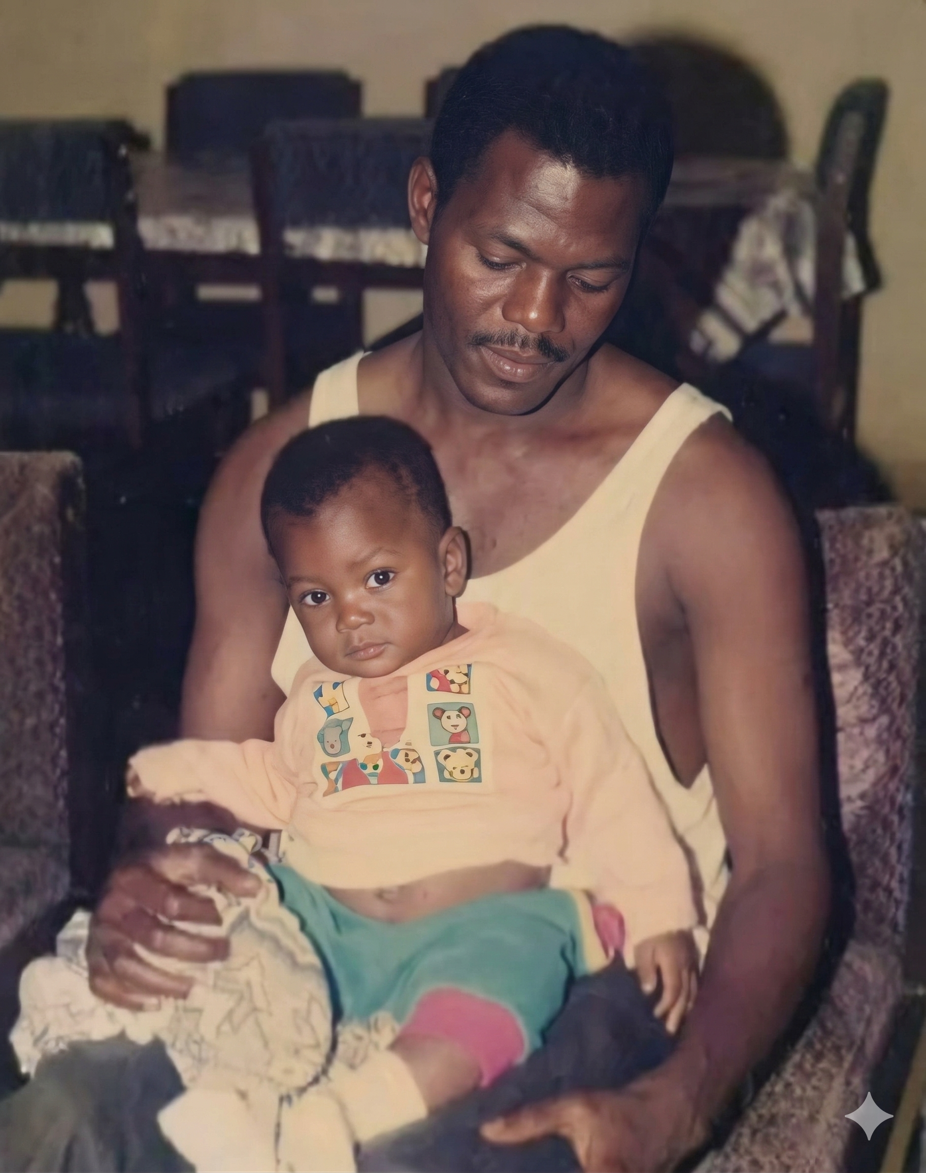 Franck Kessié enfant avec son père